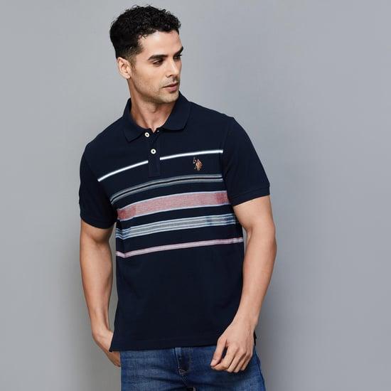 u.s. polo assn. men striped polo t-shirt