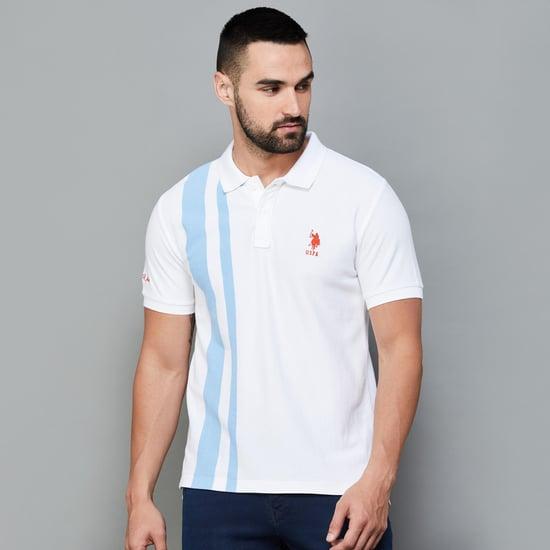 u.s. polo assn. men striped polo t-shirt