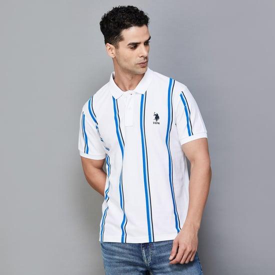 u.s. polo assn. men striped polo t-shirt