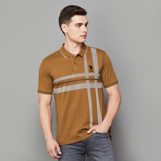 u.s. polo assn. men striped polo t-shirt