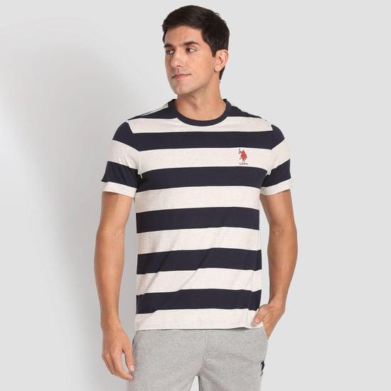 u.s. polo assn. men striped regular fit lounge t-shirt