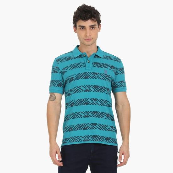 u.s. polo assn. men striped regular fit polo t-shirt