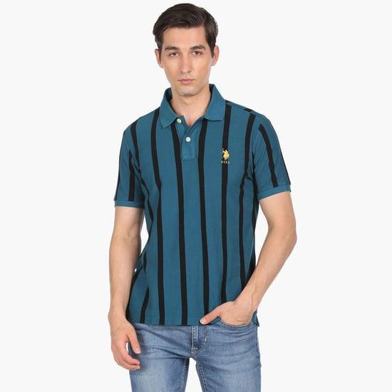 u.s. polo assn. men striped regular fit polo t-shirt