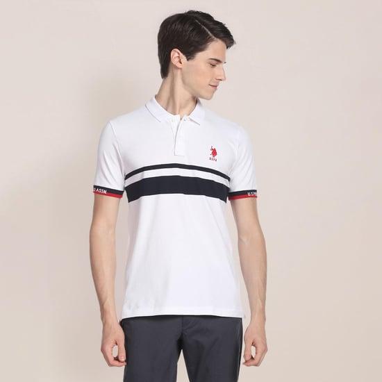 u.s. polo assn. men striped regular fit polo t-shirt