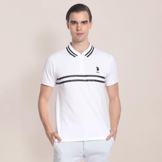 u.s. polo assn. men striped regular fit polo t-shirt