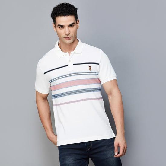 u.s. polo assn. men striped regular fit polo t-shirt