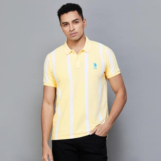 u.s. polo assn. men striped regular fit polo t-shirt