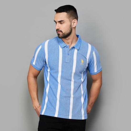 u.s. polo assn. men striped regular fit polo t-shirt