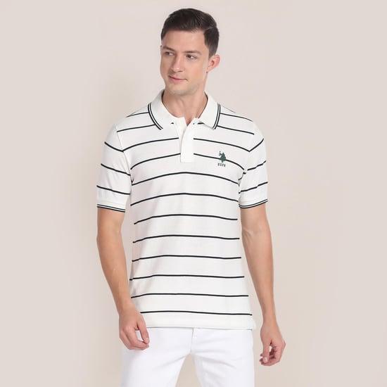 u.s. polo assn. men striped slim fit polo t-shirt