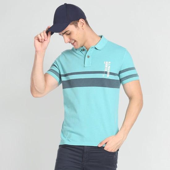 u.s. polo assn. men striped slim fit polo t-shirt