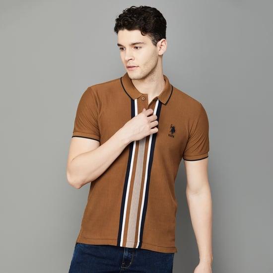 u.s. polo assn. men striped slim fit polo t-shirt