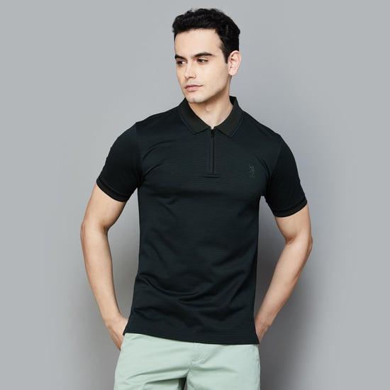 u.s. polo assn. men textured regular fit polo t-shirt