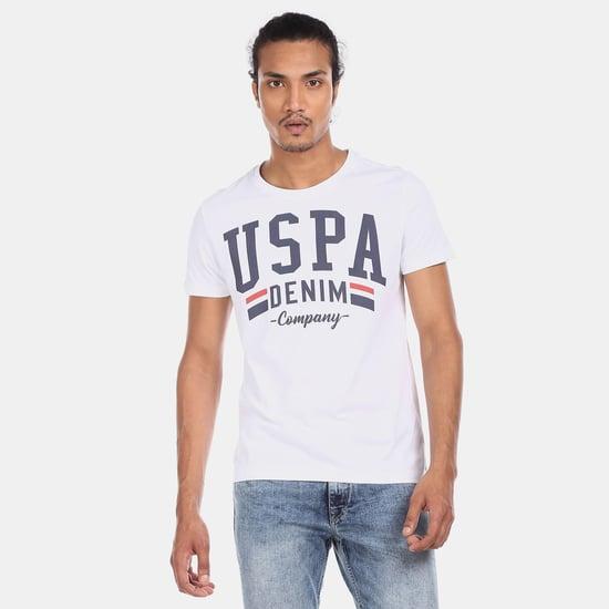 u.s. polo assn. men typographic print regular fit t-shirt