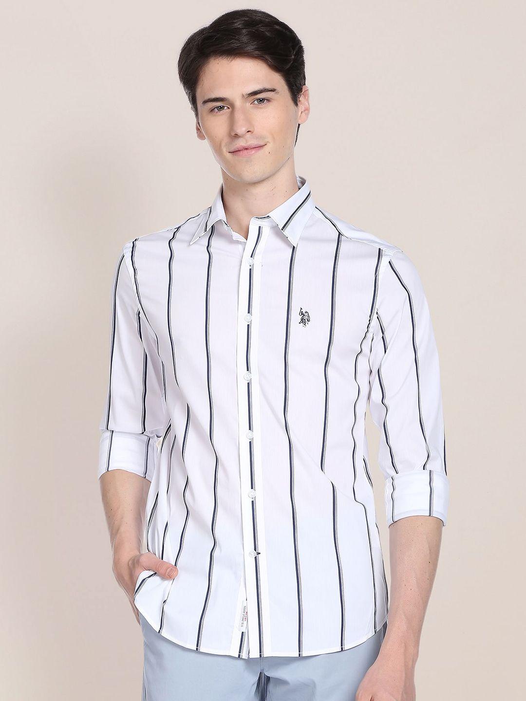 u.s. polo assn. men vertical striped casual shirt