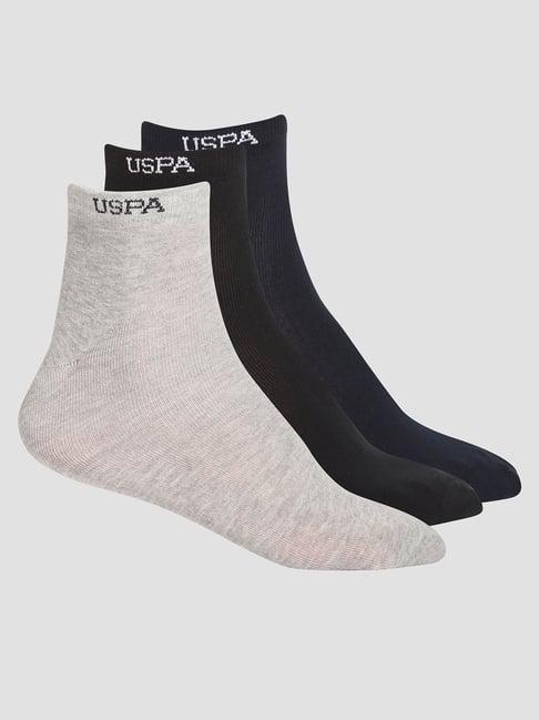 u.s. polo assn. multicolor ankle length socks - pack of 3