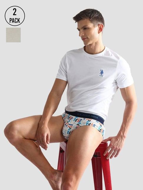 u.s. polo assn. multicolor regular fit briefs - pack of 2