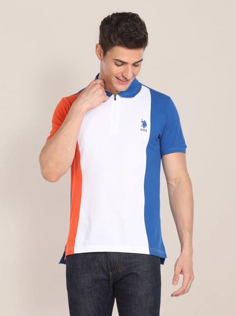 u.s. polo assn. multicolor slim fit cotton polo t-shirt