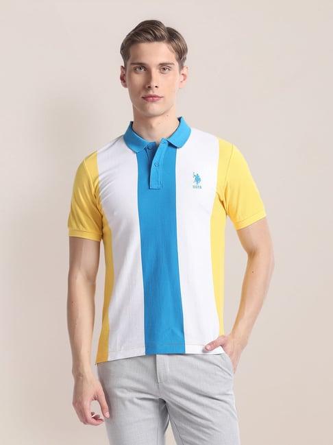 u.s. polo assn. multicolor slim fit striped polo t-shirt