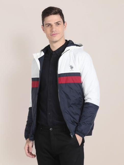 u.s. polo assn. multicolored regular fit colour block hooded jacket