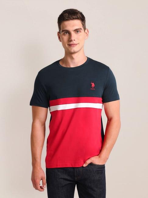 u.s. polo assn. navy & red slim fit crew t-shirt