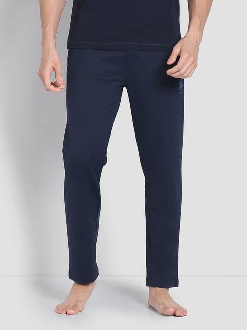 u.s. polo assn. navy blue cotton regular fit lounge pants