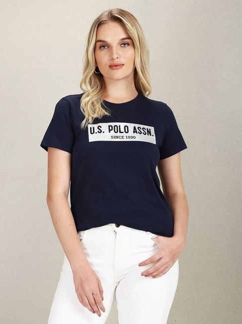 u.s. polo assn. navy cotton graphic print t-shirt