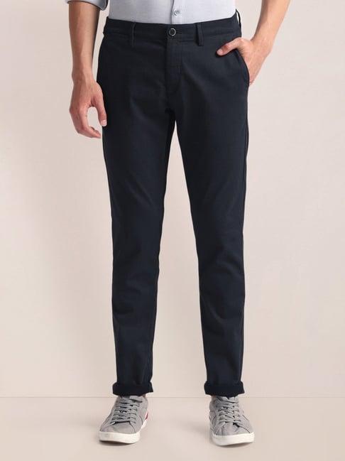 u.s. polo assn. navy cotton regular fit texture chinos