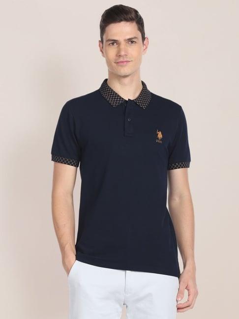 u.s. polo assn. navy cotton slim fit polo t-shirt