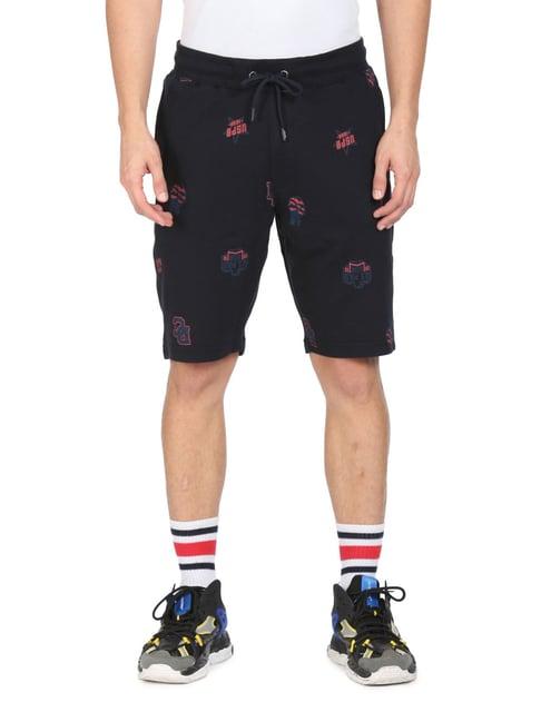 u.s. polo assn. navy regular fit printed shorts