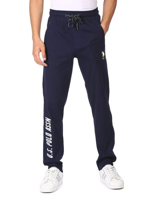 u.s. polo assn. navy regular fit printed trackpants