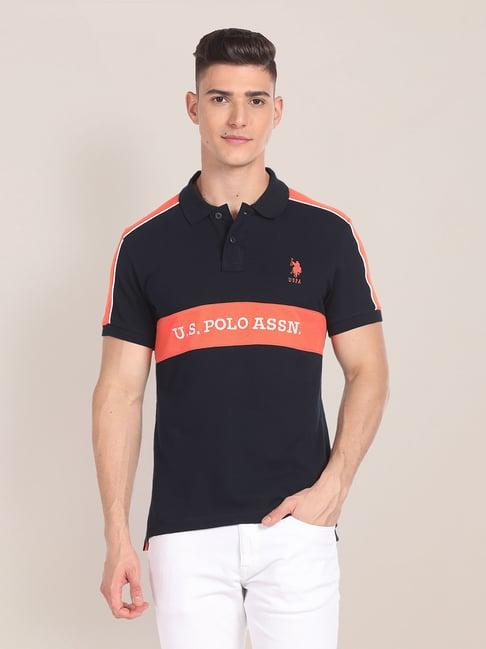 u.s. polo assn. navy slim fit cotton polo t-shirt