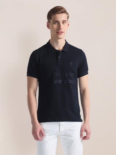 u.s. polo assn. navy slim fit embroidered polo t-shirt