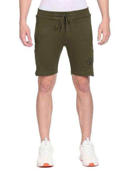 u.s. polo assn. olive cotton regular fit shorts