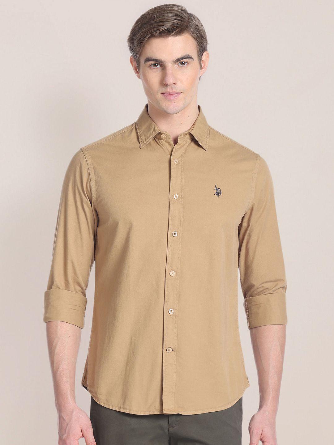 u.s. polo assn. opaque twill pure cotton casual shirt