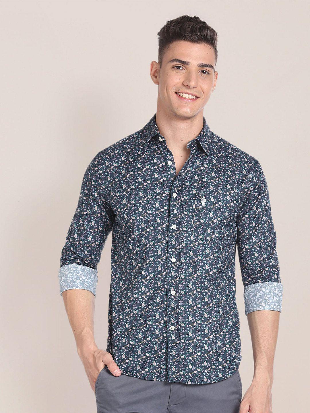 u.s. polo assn. paisley printed twill casual shirt