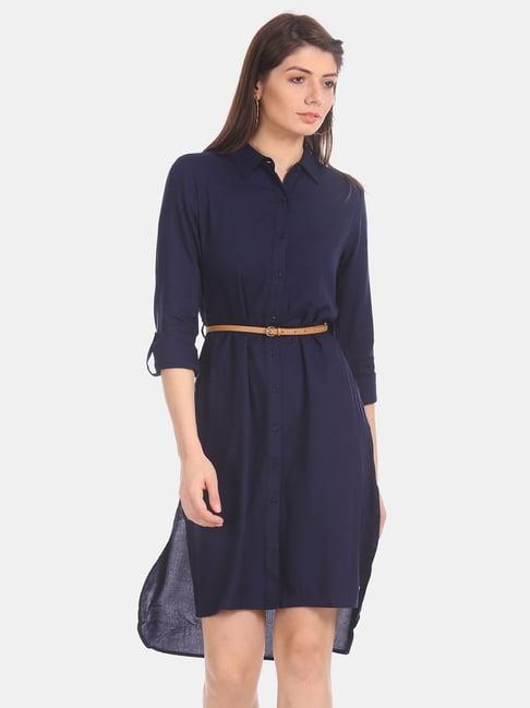 u.s. polo assn. peacoat above knee shirt dress