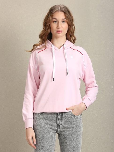 u.s. polo assn. pink regular fit hoodie