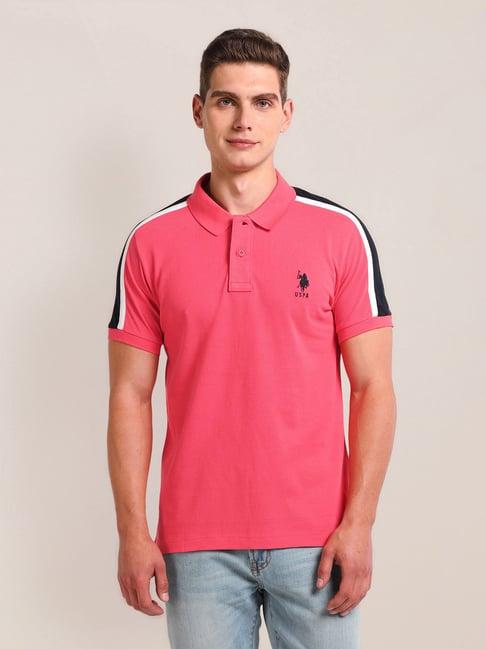 u.s. polo assn. pink slim fit polo t-shirt