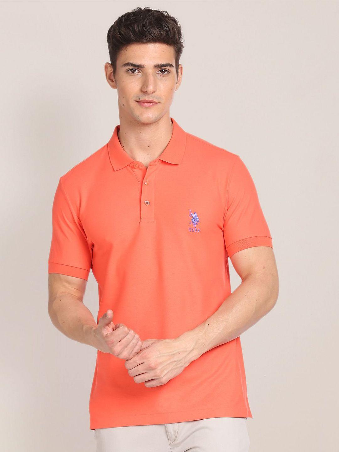 u.s. polo assn. polo collar pure cotton slim fit t-shirt