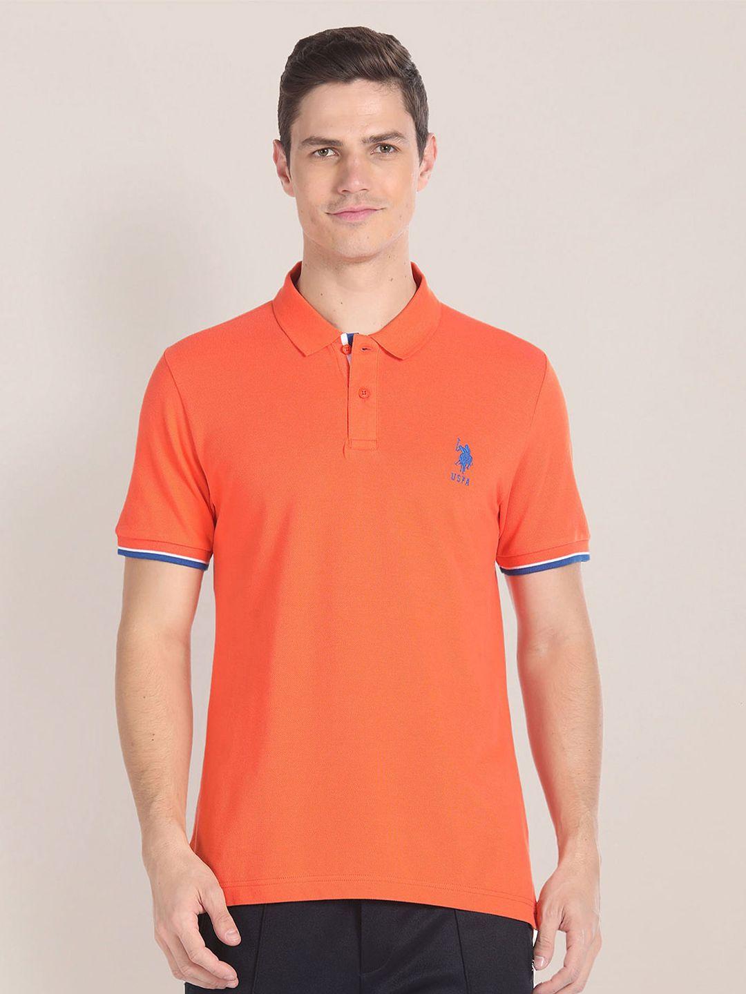 u.s. polo assn. polo collar pure cotton slim fit t-shirt