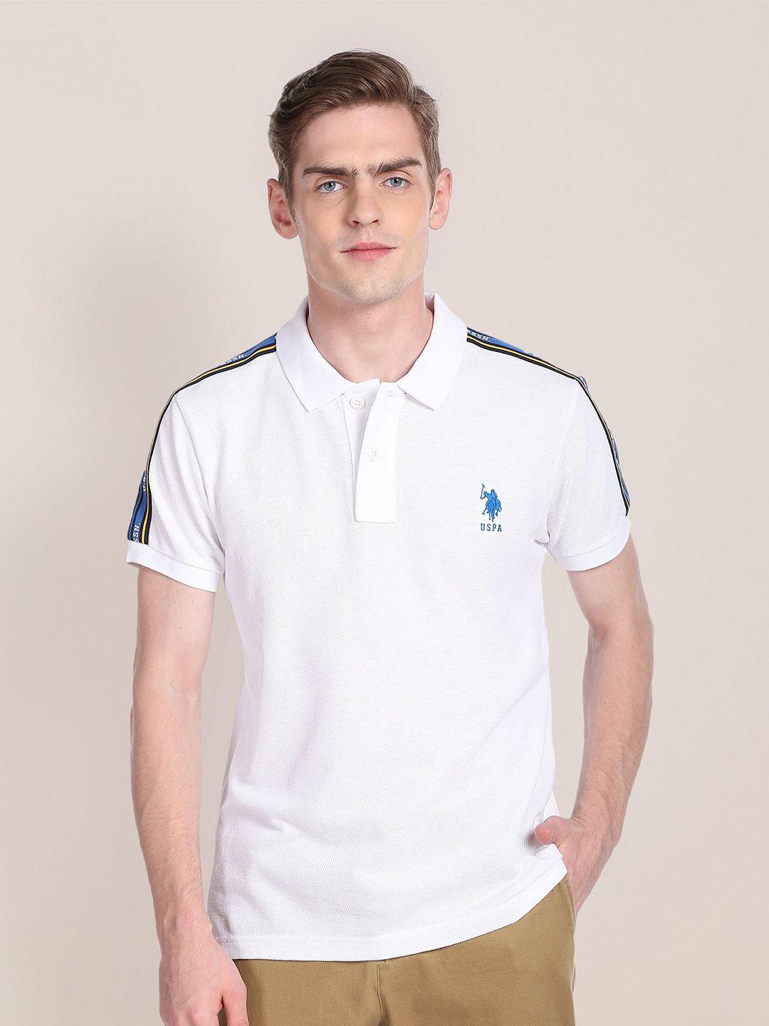 u.s. polo assn. polo collar short sleeves slim fit pure cotton t-shirt