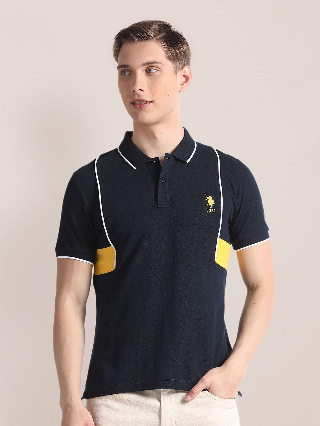 u.s. polo assn. polo collar slim fit pure cotton t-shirt