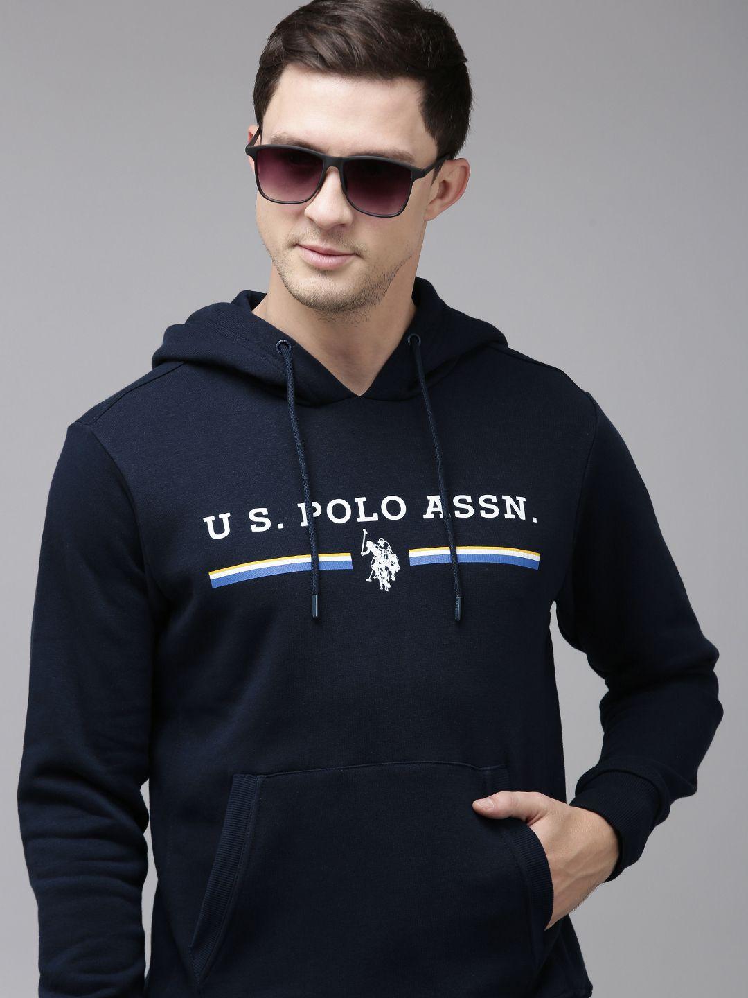 u.s. polo assn. printed hooded sweatshirt