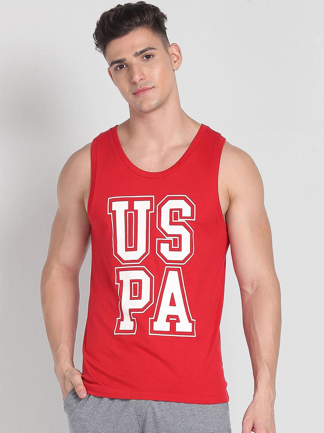 u.s. polo assn. printed pure cotton innerwear vests