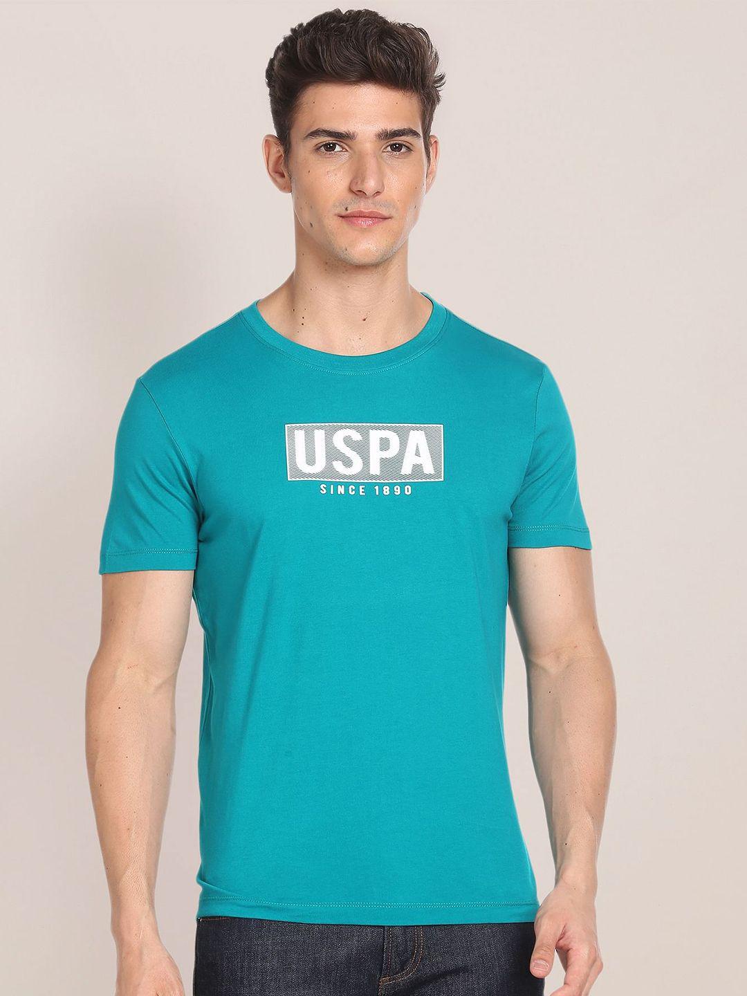 u.s. polo assn. pure cotton brand logo printed slim fit t-shirt