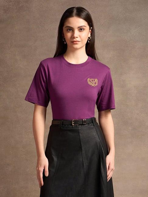 u.s. polo assn. purple logo print t-shirt