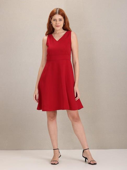 u.s. polo assn. red a line dress