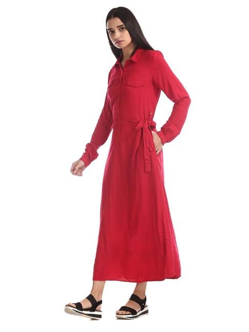 u.s. polo assn. red regular fit dress