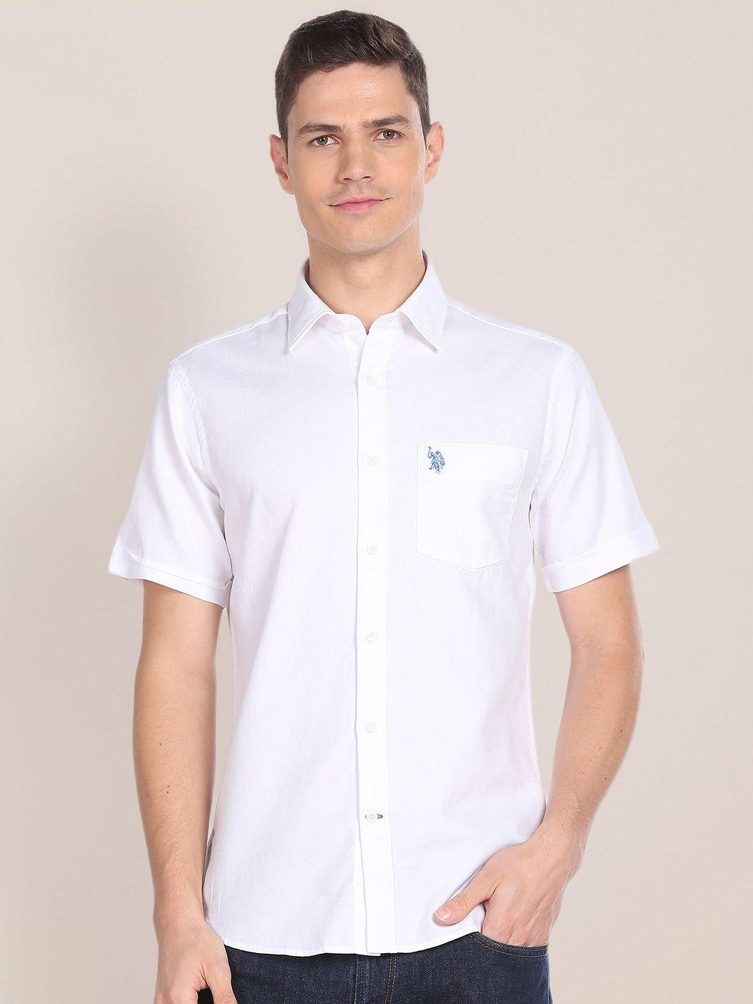 u.s. polo assn. regular fit pure cotton casual shirt