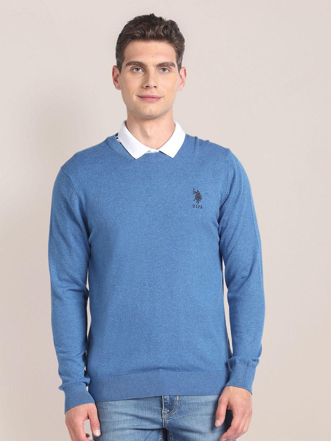 u.s. polo assn. round neck long sleeves pullover sweater